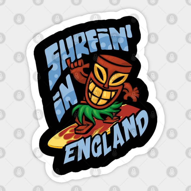 Surfing in England Sticker by SerenityByAlex